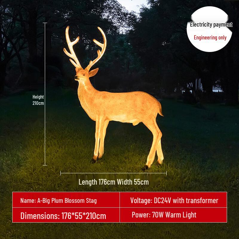 HEIXIE Luminous Sika Deer Landscape Light