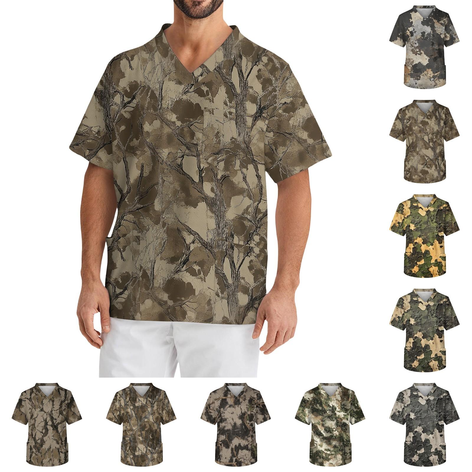 

Men s Casual Short-Sleeved V-Neck Printed Front Pocket Top XL жовтий