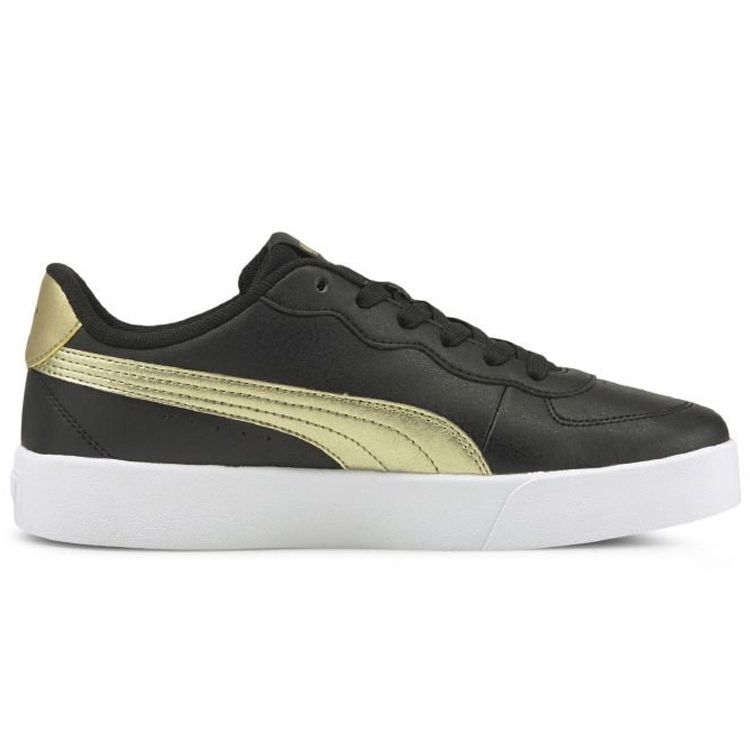 Puma Skye Clean Durable Lightweight Low-Top Sneakers Women Sneakers Black Gold 381106-01
