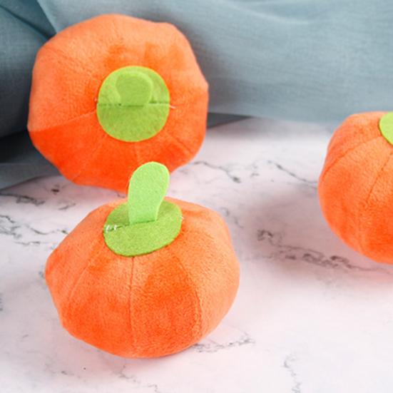 Yousheng Dog Plush Toy Decorative Relieve Boredom Orange Sounding Pumpkin Mini Stuffed Doll for Home