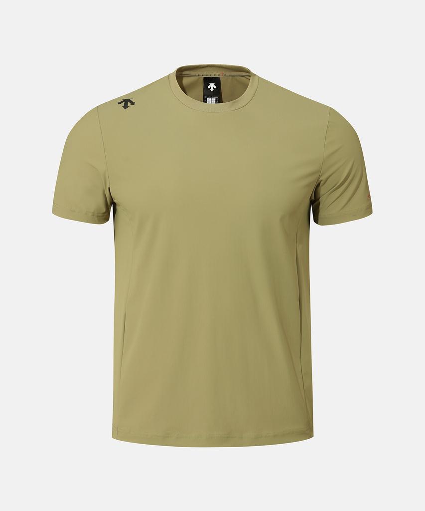 DESCENTE Cooling Tricot Short Sleeve T-Shirt Light Khaki Sr313Tts71 (B Type)