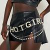 New Water Diamond Letter Chain Waist Belt, Abie Shibuya Spice Girl Letter Style
