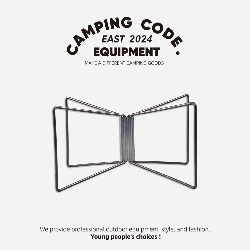 Camping Foldable Metal Stand Carbon Steel Organizer Box Folding Stand Outdoor Storage Boxes Shelves for Travel Cooking