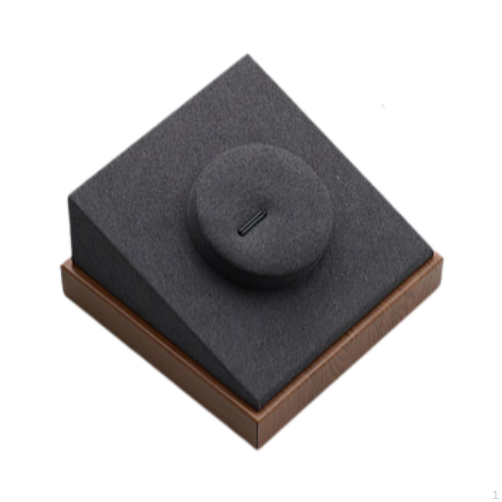 

Bracelet Display Holder Wood Microfiber Portable Bangle Stand Jewelry Organizer Rack Countertop темно-сірий