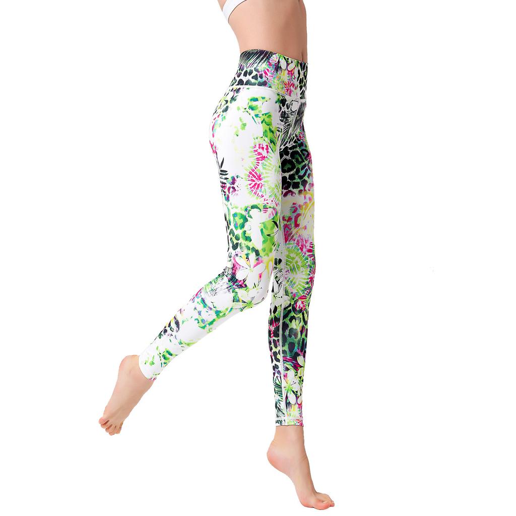 Bedruckte Yoga-Leggings für Damen - High-Waist, Po-Hebend, Hohe Dehnbarkeit, Atmungsaktive Fitness-Tights