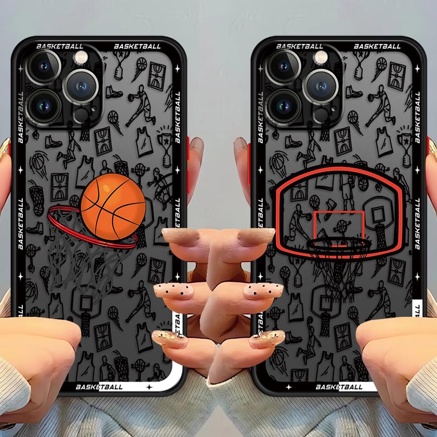 Basketball Art Funda Back Phone Cover Case for iPhone 17 Pro Max Air 15 13 Mini 7 8 SE 16 Plus XS XR 14 11 12