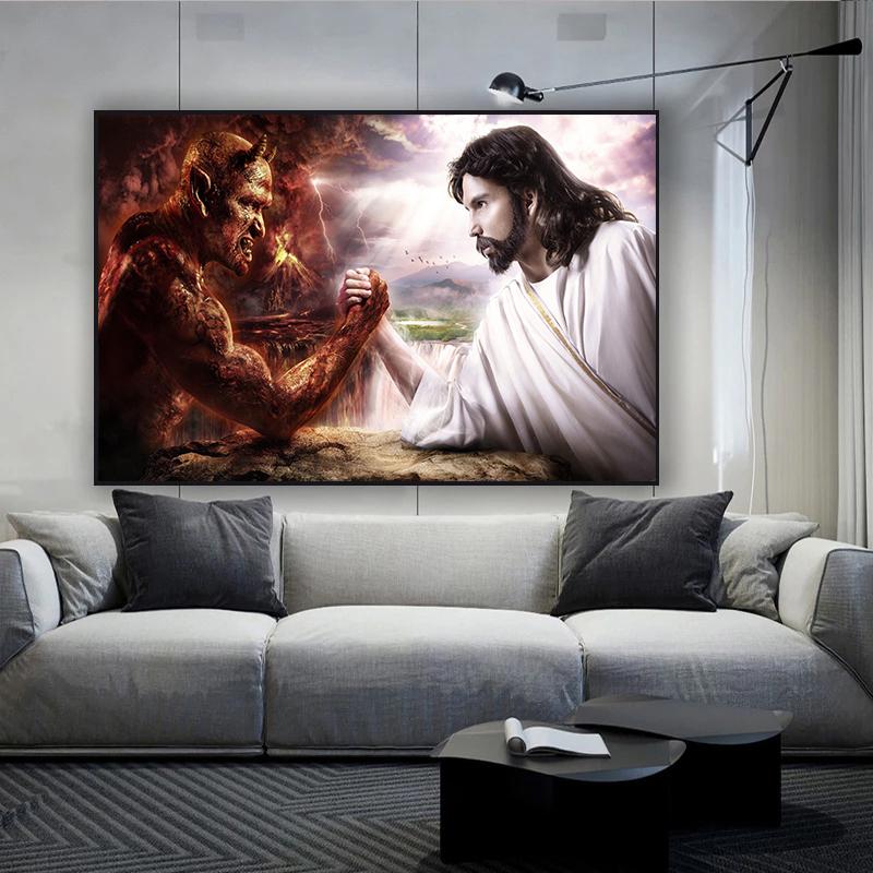 Jesus Series Christ Religious Faith Canvas Paintings Posters and Prints Wall Art Pictures for Living Room Home Decor