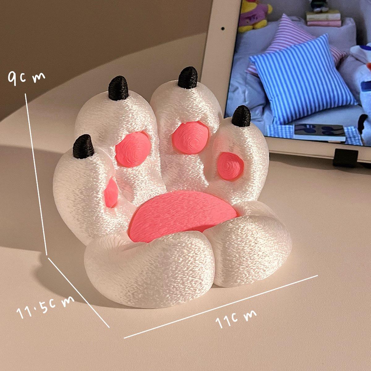 

Adorable 3D Cat Paw Phone & Tablet Holder - Cartoon Desktop Ornament Stand for Watching TV & Dramas