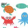 Octopus Glow Sticker in The Dark Wall Stickers, Self-Adhesive Undersea Animals Decals with Turtles In Stickers Clown Fish Octopus, Luminous