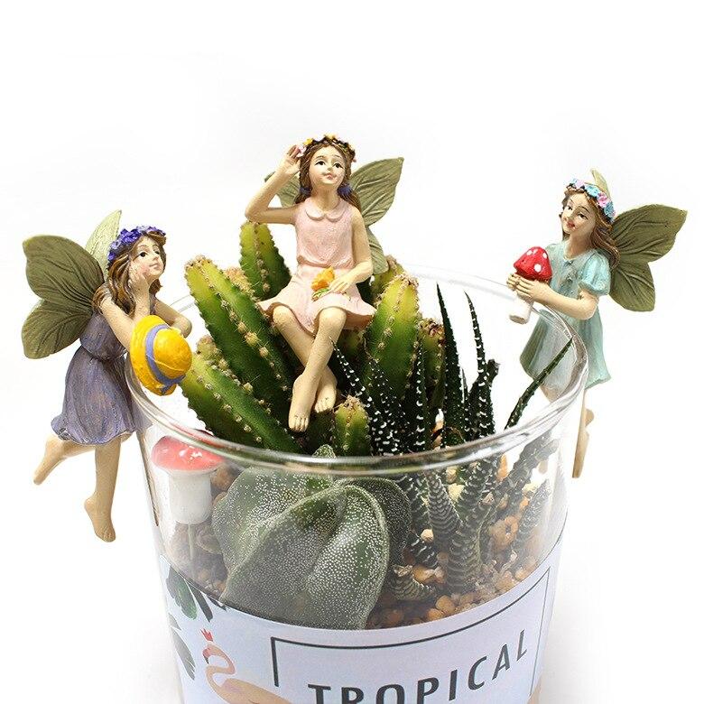 New Flower Fairy Pendant Creative Resin Fairy Statue Ornaments Garden Garden Potted Ornaments