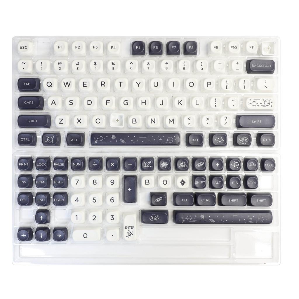 130 Keys Blue Dream Five Sided Dye Sublimation Keycaps MOA Profile PBT Keycaps for Cherry MX Switch Mechanical Gaming Keyboard