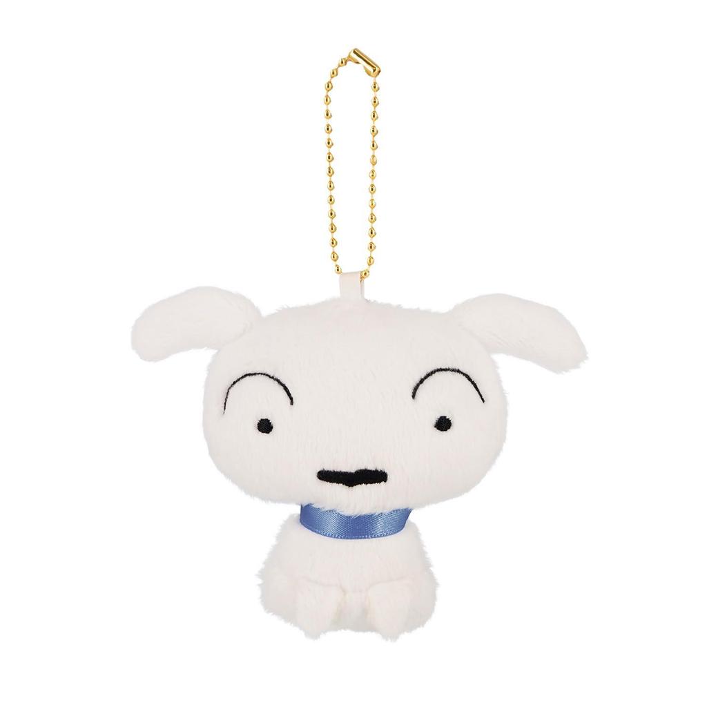 Sanei Boeki Crayon Shin-chan Petanko Mascot Shiro Mascot W7 x D3 x H7.5cm Stuffed Toy