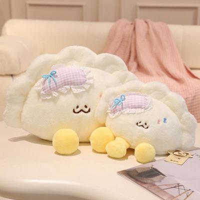Almofada de Pelúcia de Dumpling Desenho Animado - Boneca Fofa e Engraçada de Simulação de Comida para Dormir e Conforto