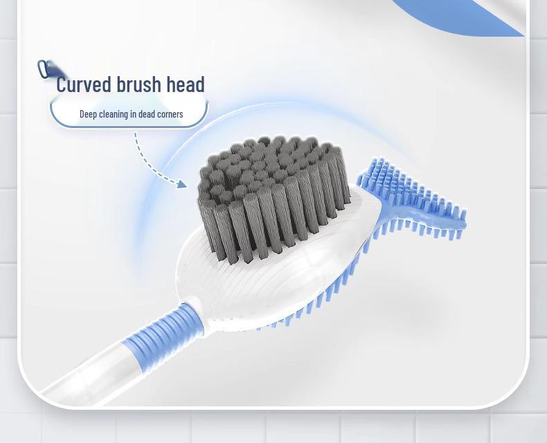 Perie de toaletă drăguță cu ventuză, montată pe perete, în formă de rață, cu dozator de lichid