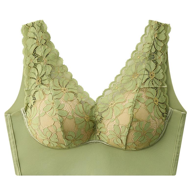 

Женский сексуальный кружевной бюстгальтер, беспроводной собирающий жилет, нижнее белье с большой U-образной спиной, L-3XL 2XL