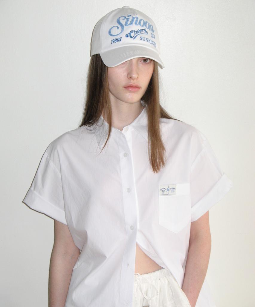SINOON Half Sleeve Cotton Shirt (White)