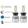 Pair of H7 LED 36W 8000LM Hdlight Car Hi/Lo Bm Auto Bulbs 6000K (Silver)