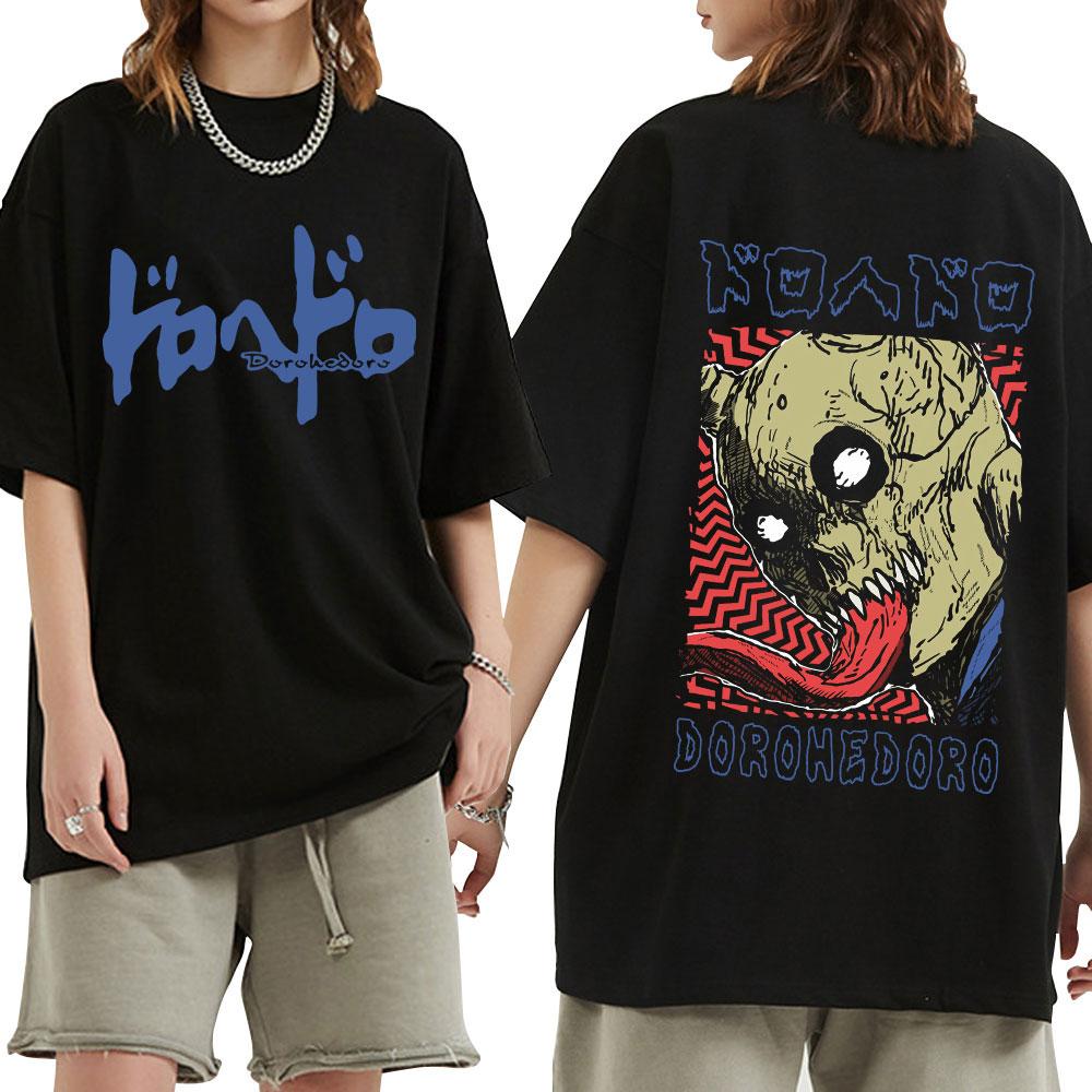 Anime Dorohedoro Kaiman T Shirt Gothic Manga Graphic Print T Shirts Men's Fashion Casual Cotton Oversized T-shirt Streetwear