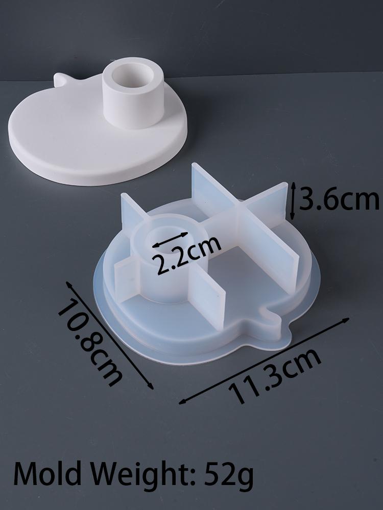 DIY Lemon Apple Candle Holder Silicone Mold Fruit Candlestick Concrete Plaster Molds Jewelry Display Tray Resin Mold Home Decor