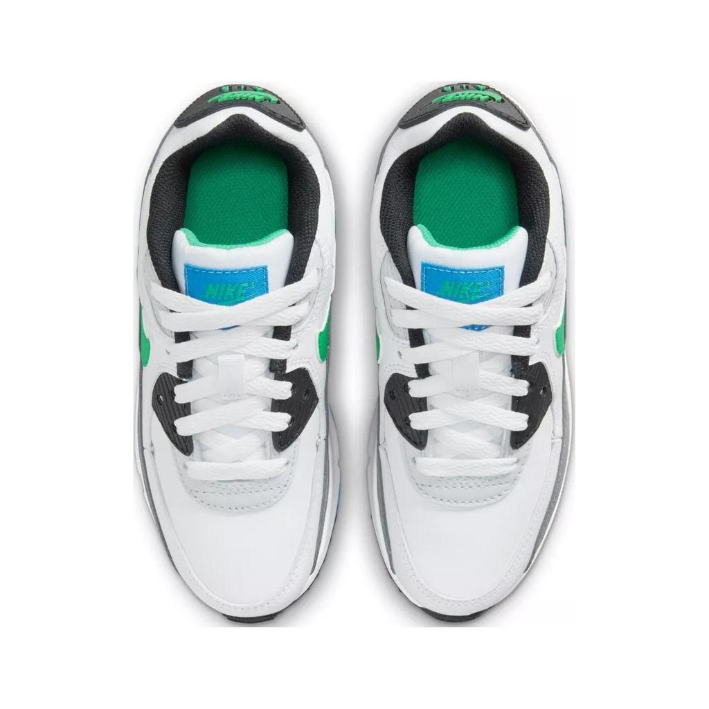 Nike Air Max 90 Leather PS White Stadium Green Kids Sneakers Pure-Platinum Cool-Grey DV3608-102