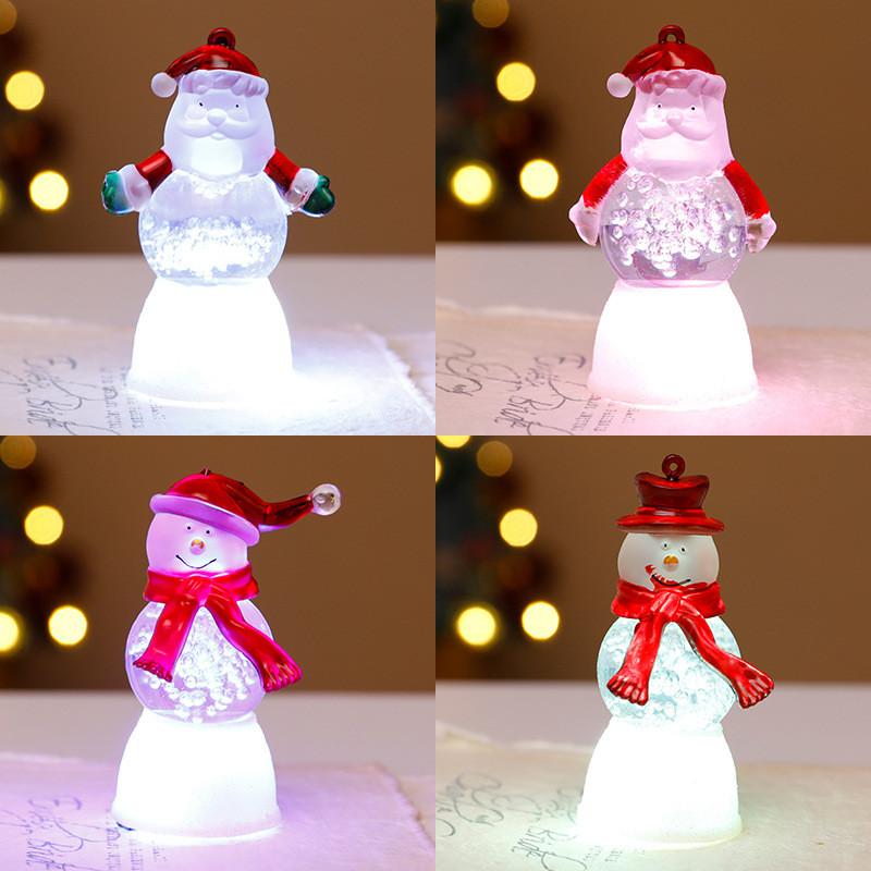 Christma Snowman Bubble Light Decor With Plastic Material For Holiday Festivities