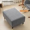 High Spandex Ottoman Slipcover Rectangle Footrest Footstool Protector Covers Stretch Fabric Storage Ottoman Covers Multiple Size