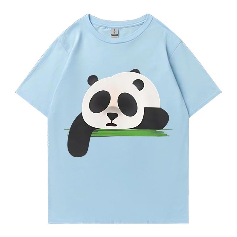 Funny Cartoon Chinese Style Panda Printed Shirt Unisex Unisex Casual Personality Tshirt Unisex Summer Cute Cute Pattern Cotton Top