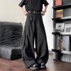 Pantalones de traje de pierna ancha Y2k para hombre, casual, con caída, rectos, holgados, curvos, de vestir, para trabajo, pantalones de calle
