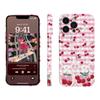 Korean Ins Sweet Girl Wind Pink Grid Cherry Mobile Phone Case Apple 17Pro Anti-drop All-inclusive Film Case iPhone14pm