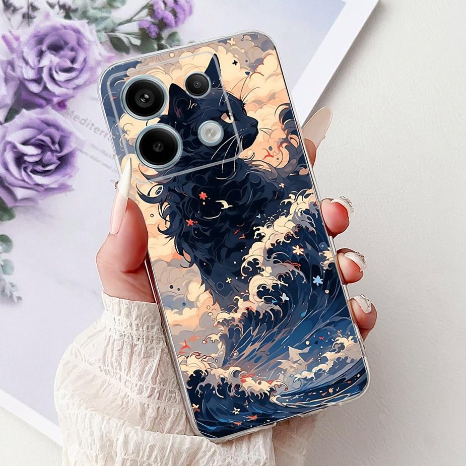 For Xiaomi Redmi Note 13 4G Case Note13 Pro New Fashion Painted Cover Soft Silicone Phone Case For Redmi Note 13 Pro Plus Fundas