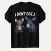 Funny I Dont Give A Rats T-Shirt Sarcastic Mouse Donkey Graphic Tee Unisex Cotto