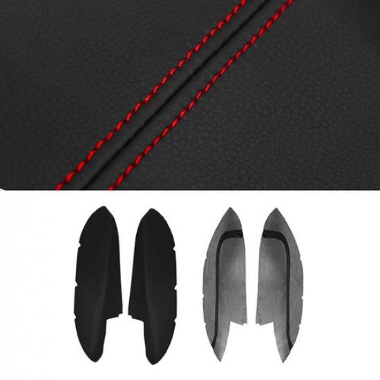 Черная кожаная накладка на панель подлокотника передней двери для Honda Ridgeline 2009-2013 2014