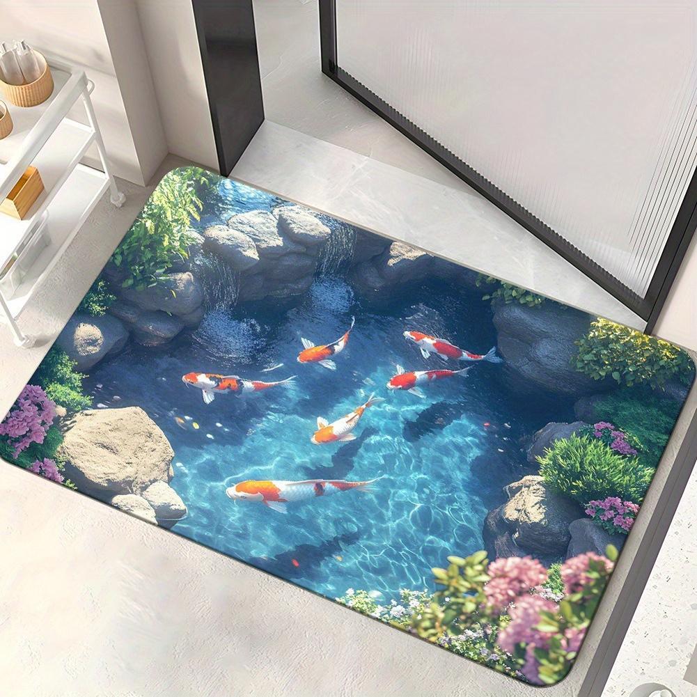 3D Hole Illusion Rug, 3D Optical Illusion Bottomless Hole Design Doormat Non-Slip for Door Entrance, Bathroom, Living Room