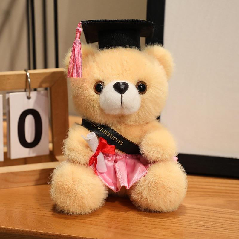 Dress Dr. Bear Doll Plush Toy Dr. Hat Bear Hug Bear Doll Ragdoll Graduation Gift