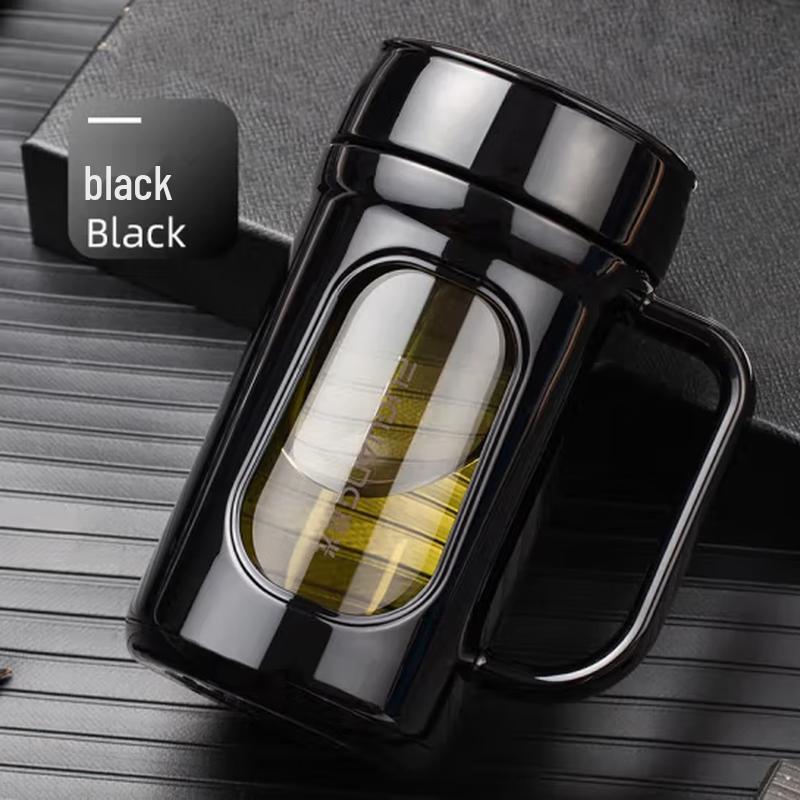 FUGUANG ClearSpeak 480ml Glass Tea Infuser Mug
