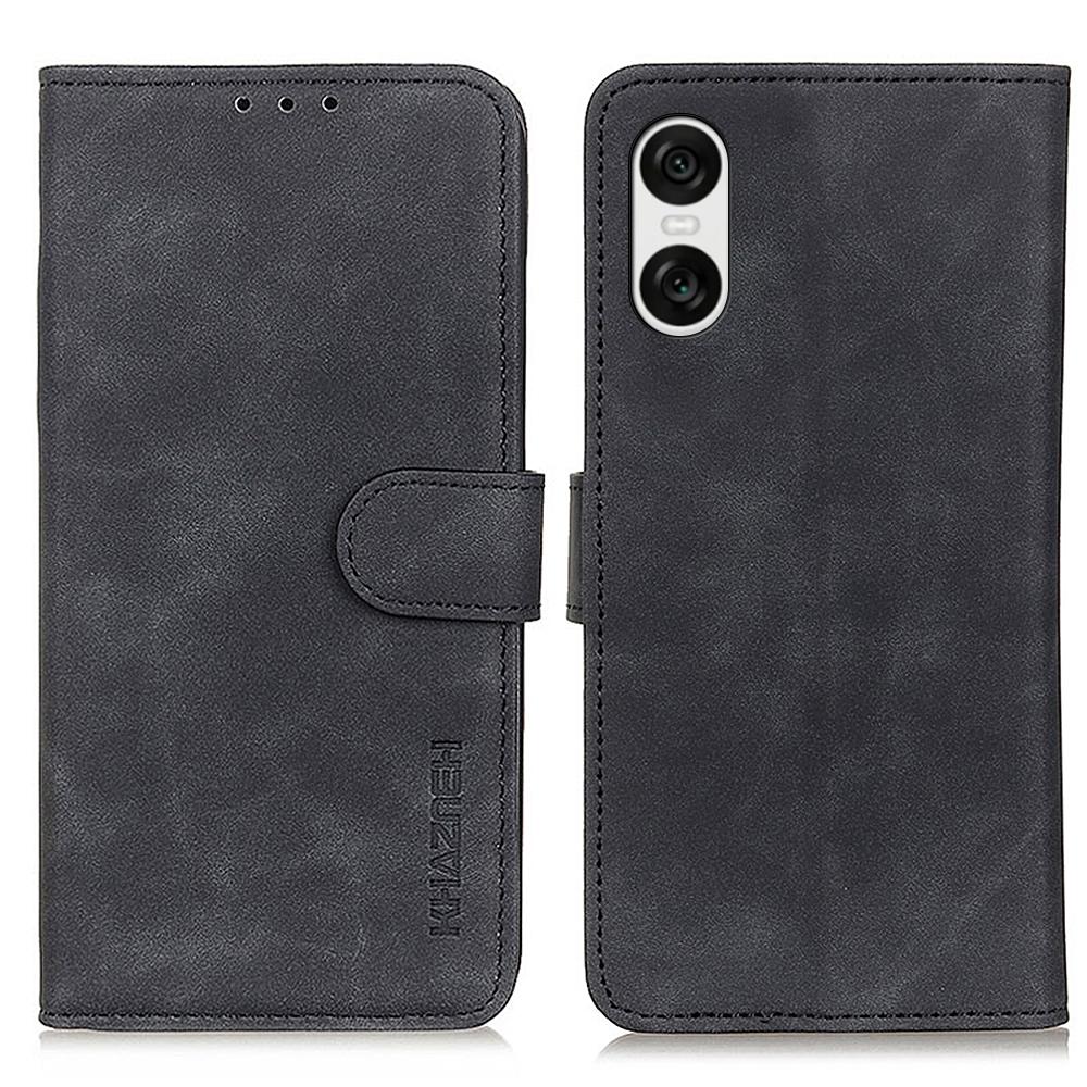 KHAZNEH For Sony Xperia 10 VI Case Retro Leather Stand Folio Phone Cover