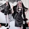 Jingyue Fang Vampire Nun Costume Polyester Black M-XL