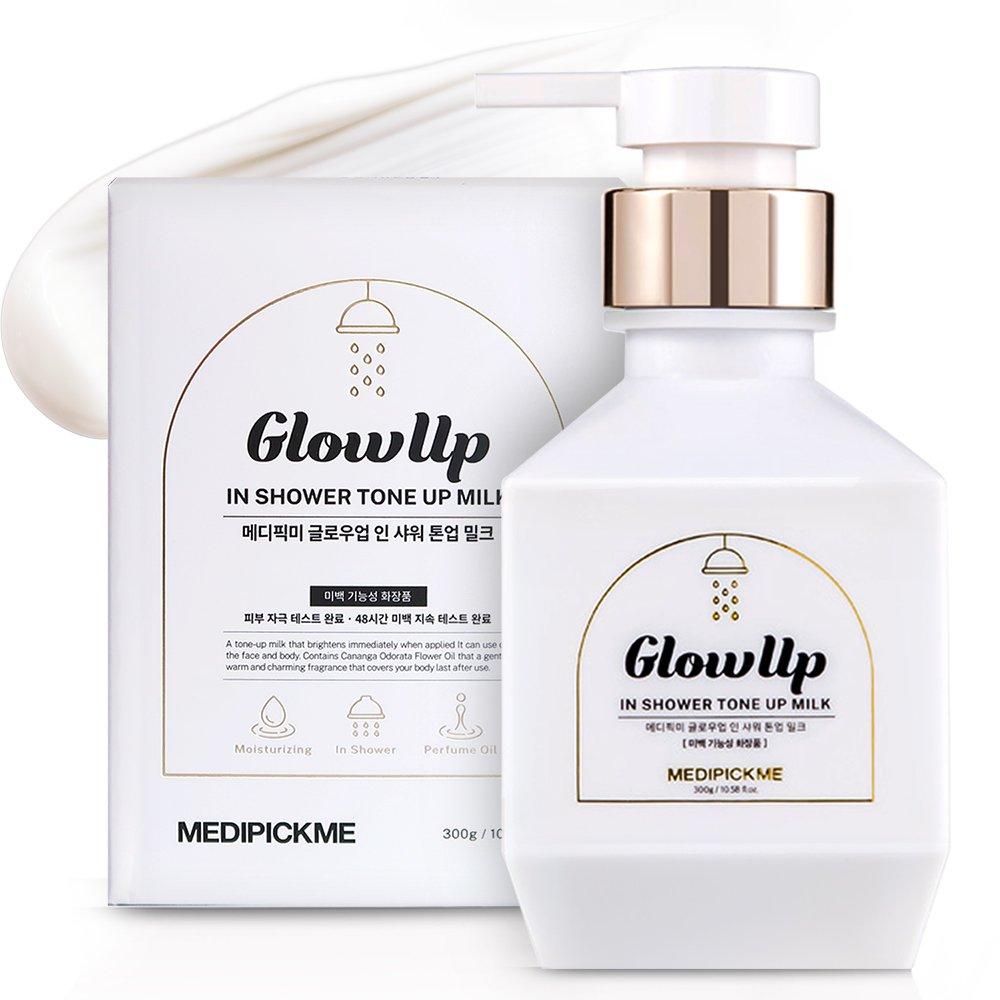 MEDIPICK ME White Tanning Tone-up Cream Glow Up In-Shower Tone-up Milk Achselhöhle Ellbogen Pigmentierung 300g