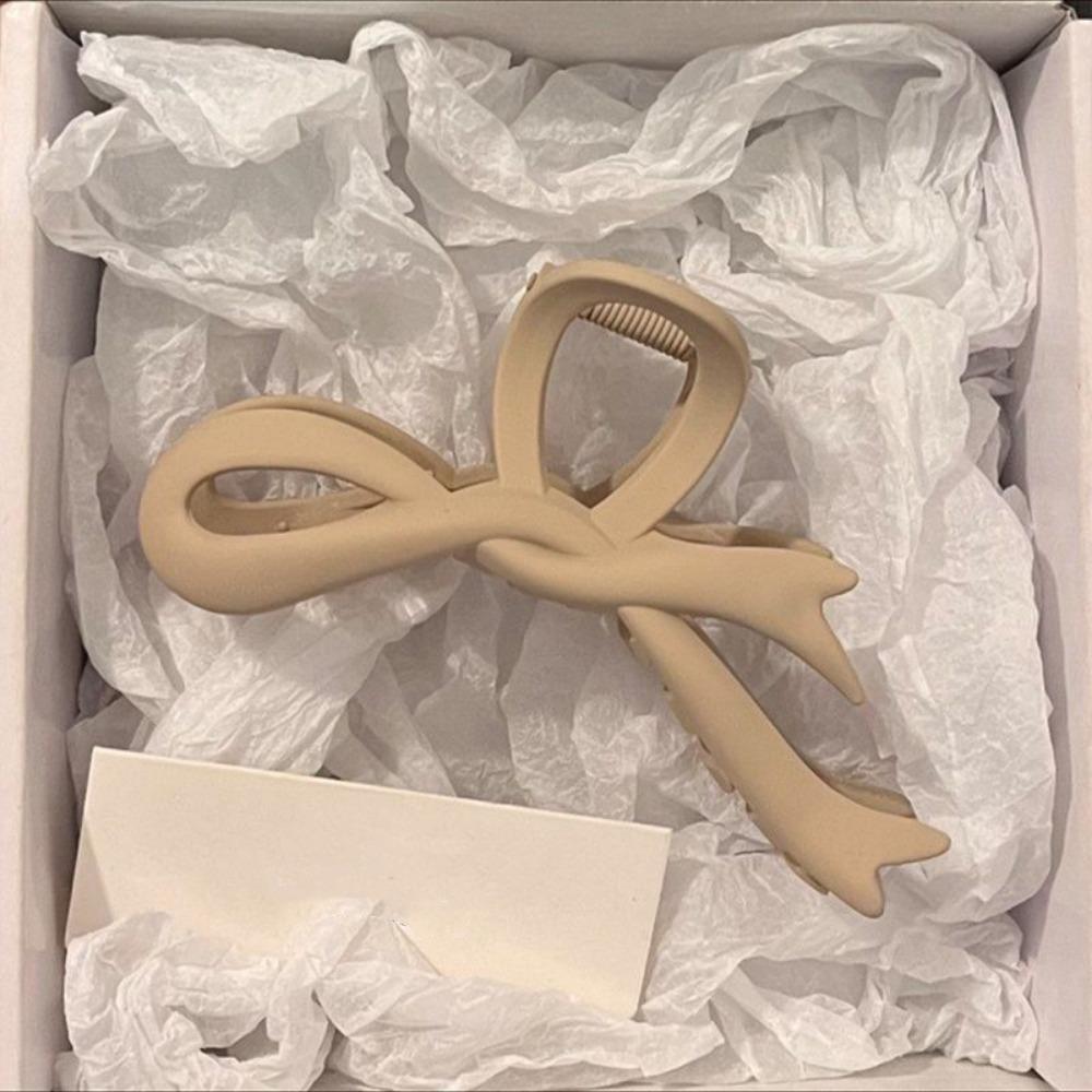 Plastic Matte Bow Hair Clips Resin Shark Clips Portable Acrylic Twisted Hair Claws  Travel