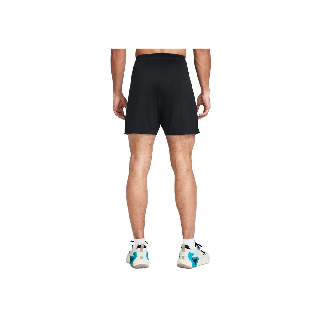 Under Armour UA Project Rock Payoff Letter Print Loose Fit Sports Shorts Men Shorts Black 1383192-001