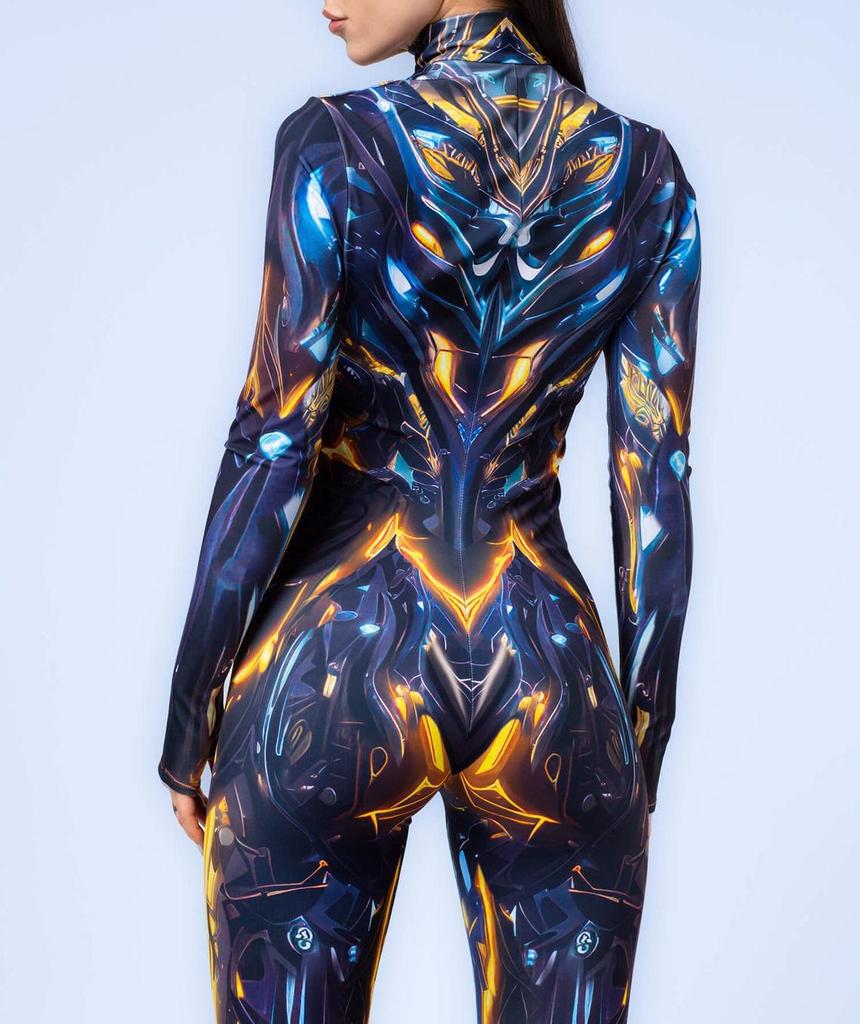 Fantasias de Palco com Impressão Digital 3D para Adultos Eventos de Halloween Festa Temática de Carnaval Roupa de Cosplay Jogo de Faz de Conta Macacão