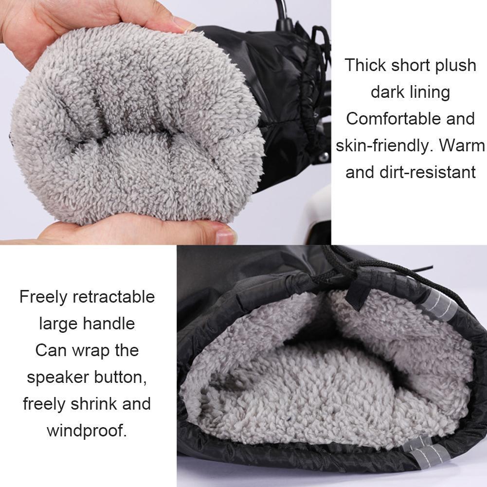 Motorcycle Hand Muffs Winter ATV Snowmobile Hand Muffs Scooter Handlebar Thermal Gloves Protective Windproof Thicken Handlebar