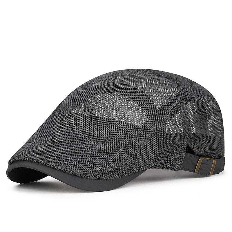 Casual Berets for Men and Women Full-mesh Breathable Front Caps British Retro Sunshade and Sun Protection Baseball Caps