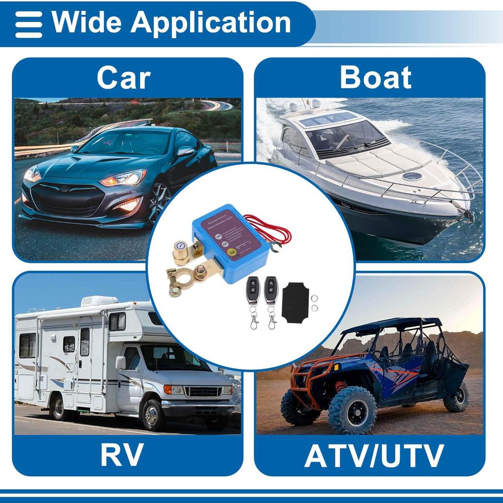 Battery Disconnect Switch 6-14V Battery Power Cut Isolator Kill Switch ON/Off Batteries Cut Off Switches for Cars Vehicles RVs and Boats 1 Pc