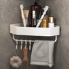 Cmaos Gunmetal Bathroom Corner Shelf