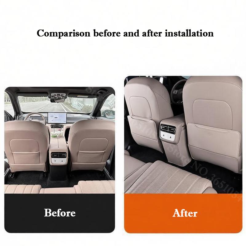 For Jetour Shanhai L7 Plus 2025 2026 Car Rear Anti-kick Pad Special Seat Back Protection Cover Leather Auto Interior Accessories