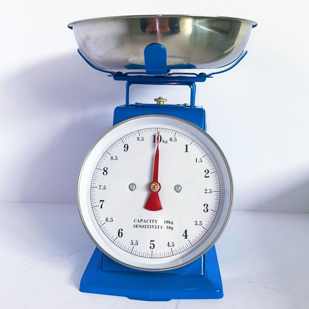 10Kg Stainless Steel Mechanical Scale with Detachable Tray Stainless Steel Vintage Scale for Farmhouse Decor & Meal Prep