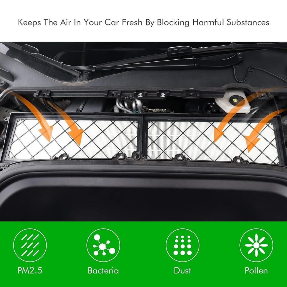 For Model Y 2020-2025 Air Filter HEPA Air Intake Filter Replacement With Activated Carbon For Tesla Model Y