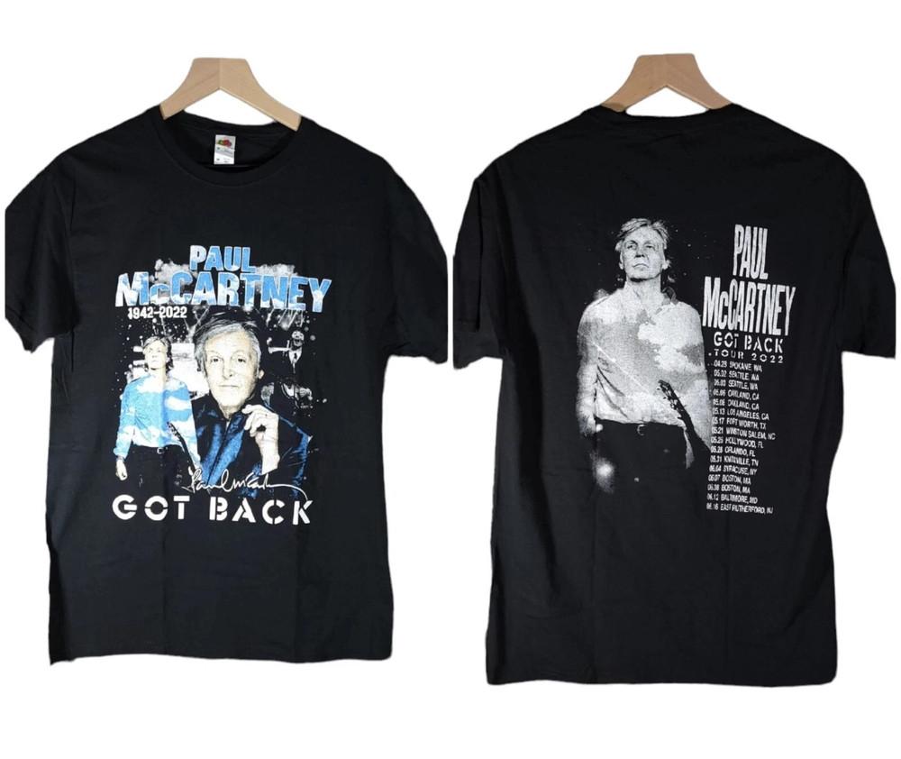 Пол Маккартни Got Back Tour 2022 Футболка с коротким рукавом с графическим принтом Rock S5XL Унисекс XL