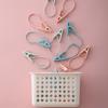 12pcs Windproof Clothespins Plastic Laundry Clip Portable Bra Socks Hanger Hook Quilt Clothing Clip Hanging Rope Clothes Peg